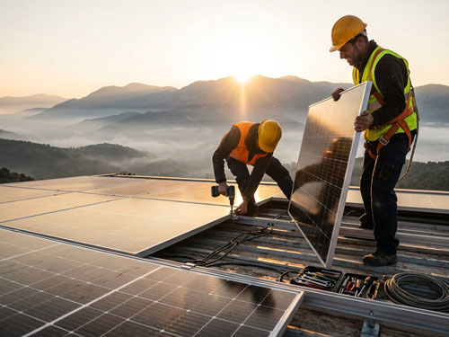 Fachgerechte Dacheindeckung mit Photovoltaikmodulen