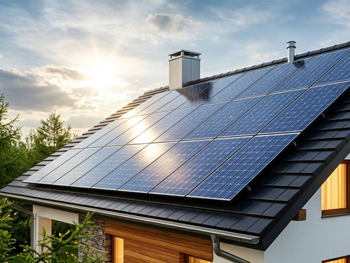 Kombination aus Photovoltaikanlage und Wärmepumpen-Heizung
